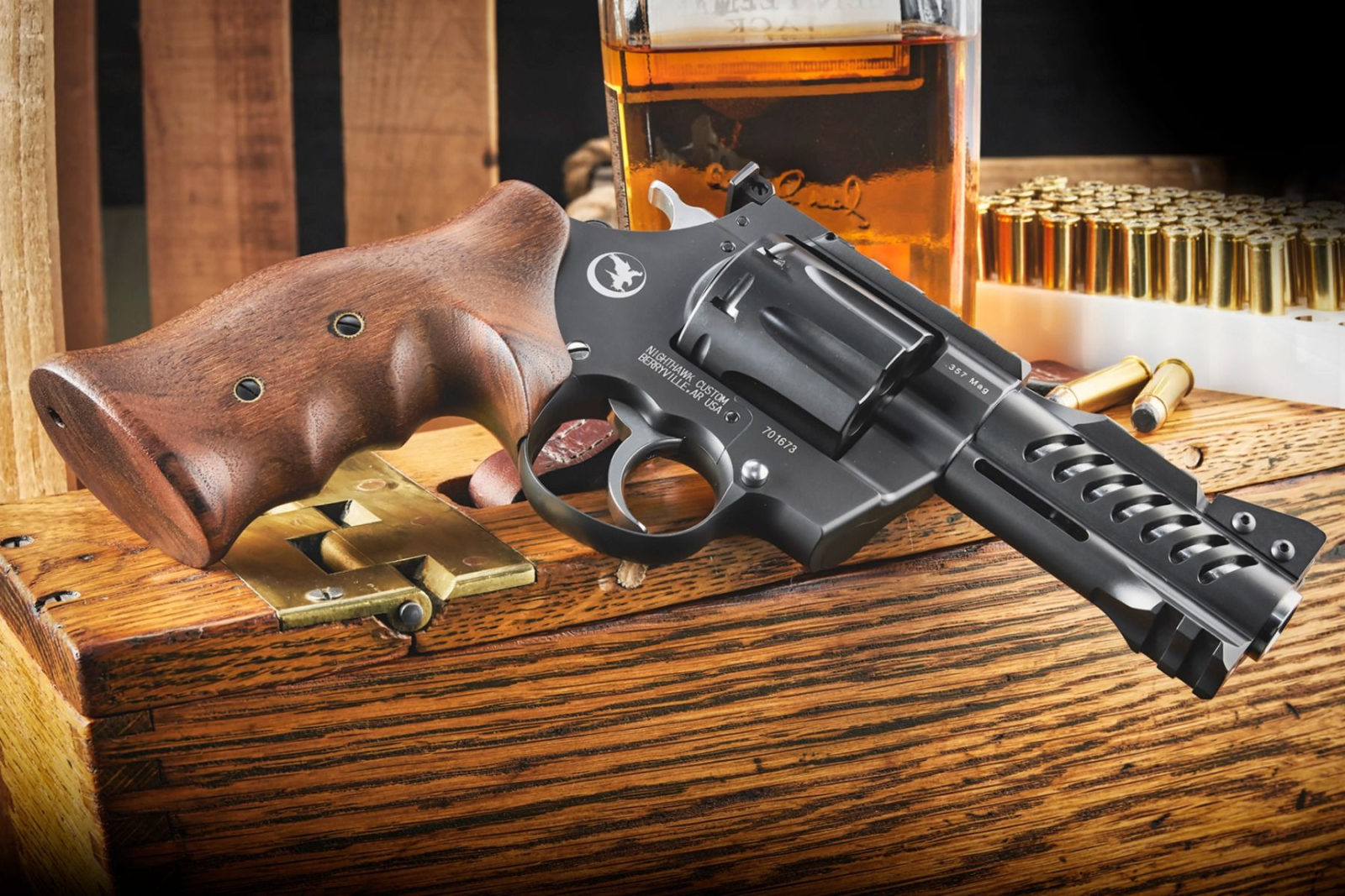 Nighthawk Custom Korth NXS 8-Shot 357 Magnum 4 in Revolver
