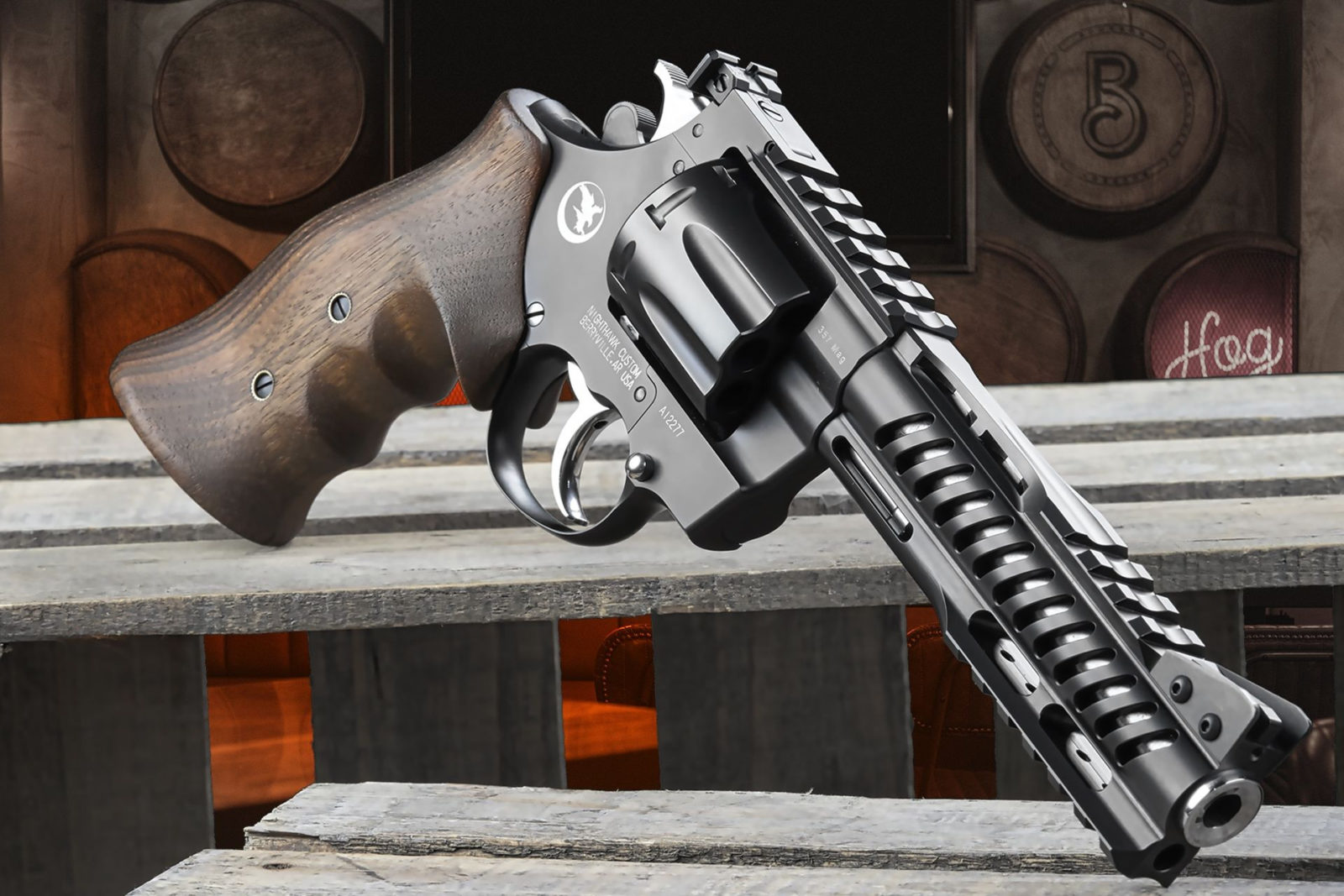 Nighthawk Custom Korth NXS 8-Shot 357 Magnum 6″ Revolver